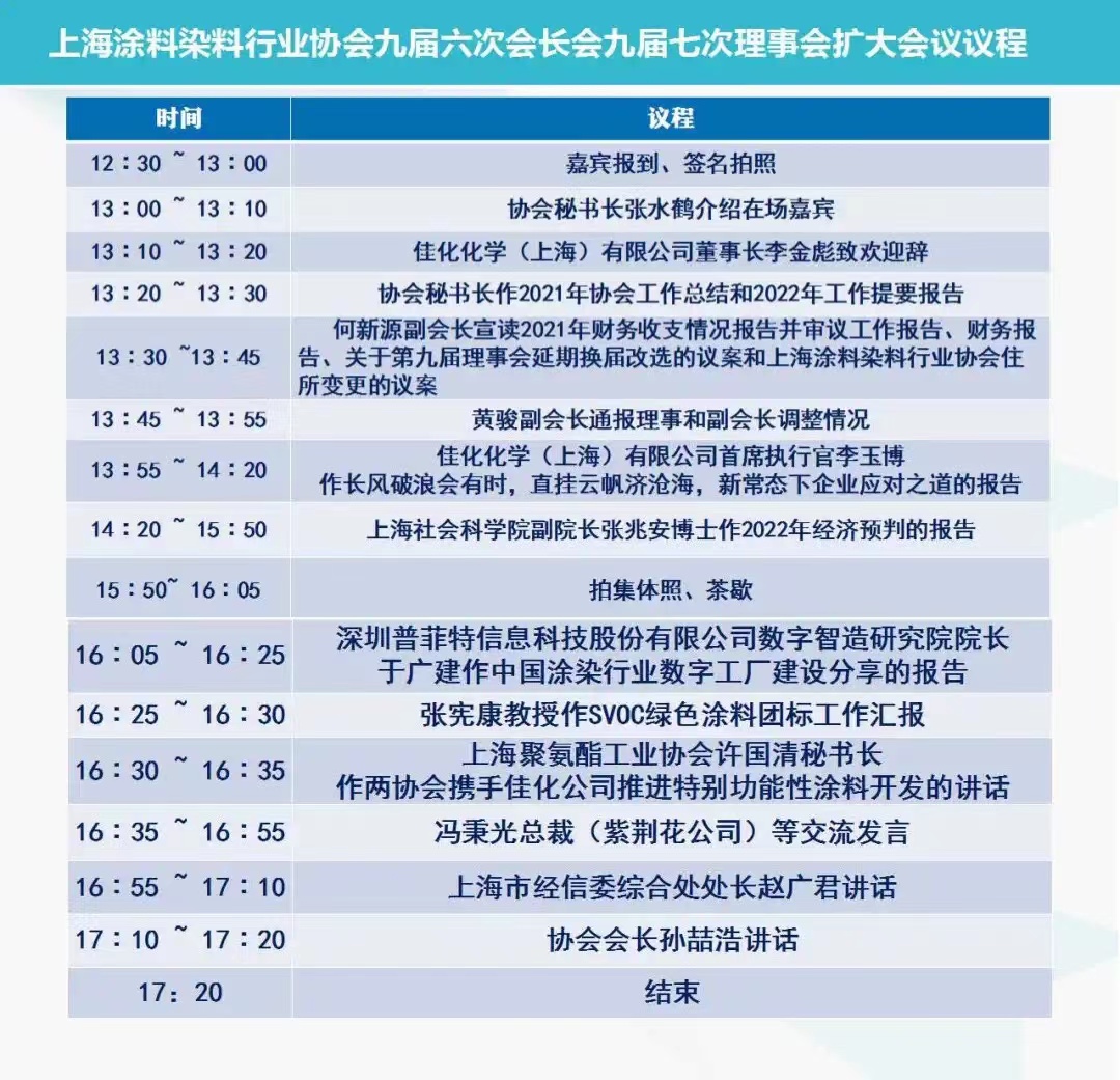活动预告 | 普菲特即将参加上海涂料染料行业协会2021年第九届第六次会长会议、第七次理事会扩大会议